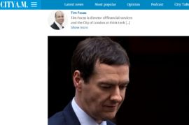 Tim Focas in City A.M. – How George Osborne hurts StrongerIN
