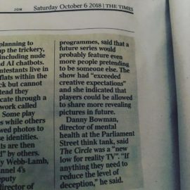 Parliament Street’s Danny Bowman slams “new low for reality TV” in The Times